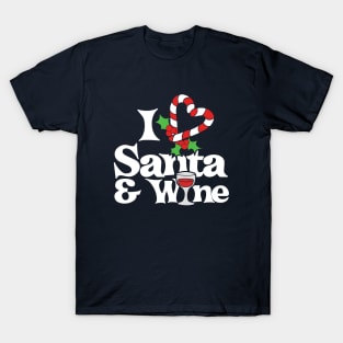 I love Santa and Wine T-Shirt